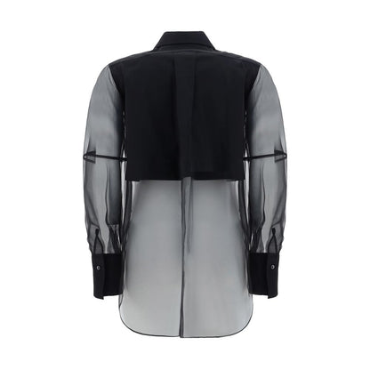 Black Cotton Pattern Shirt