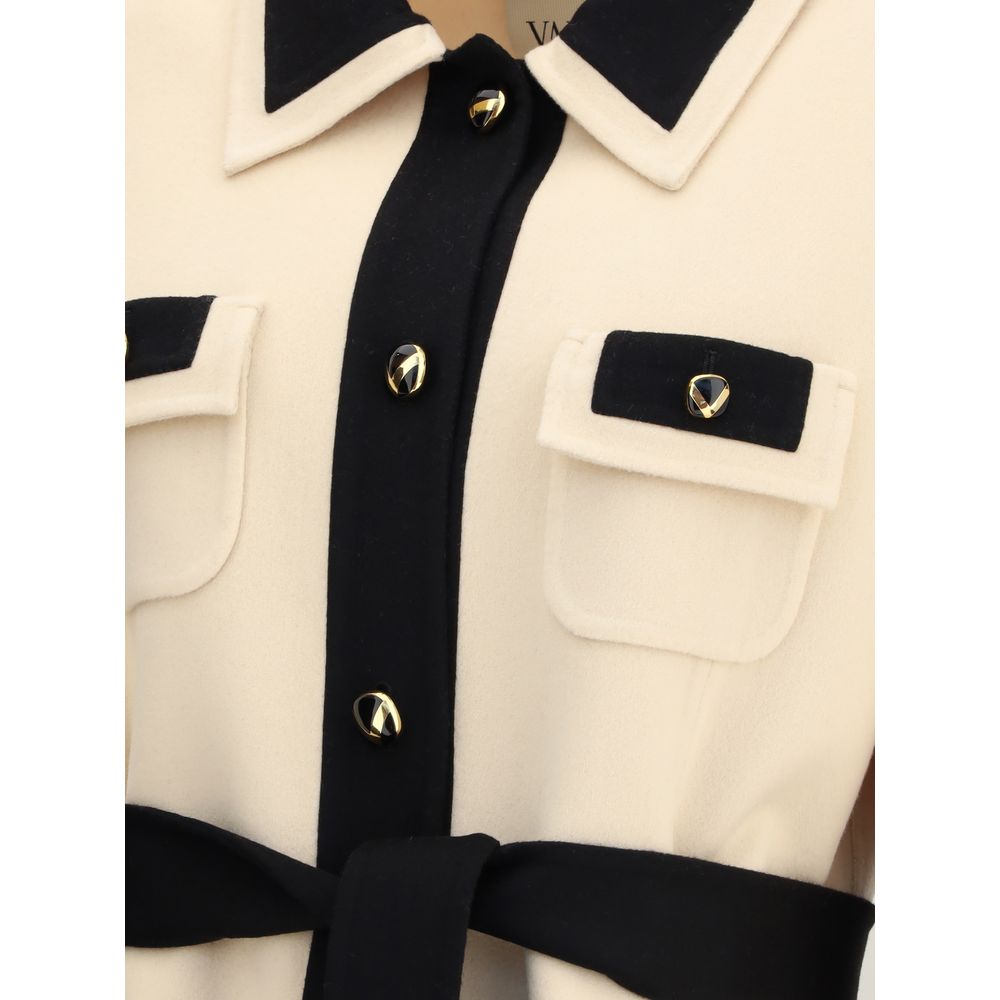 Cream Fleece Wool Coat