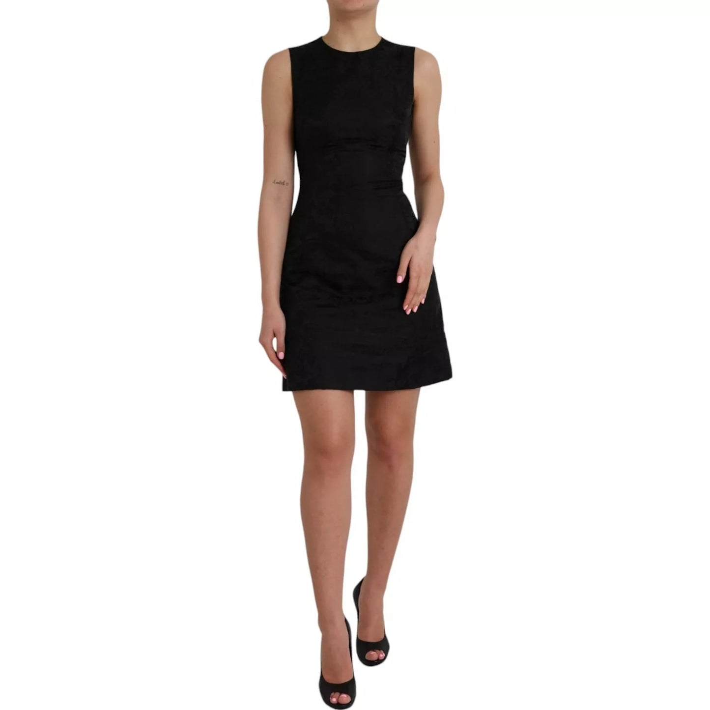 Black Sleeveless Bodycon A-line Mini Dress