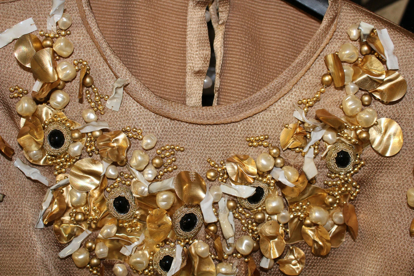 Gold SPECIAL Piece Runway Crystal Blouse