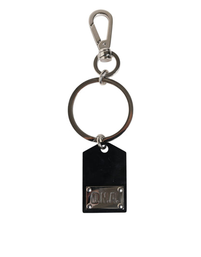 Black Sint Glass Plaque DG Logo Metal PlateKeychain Keyring