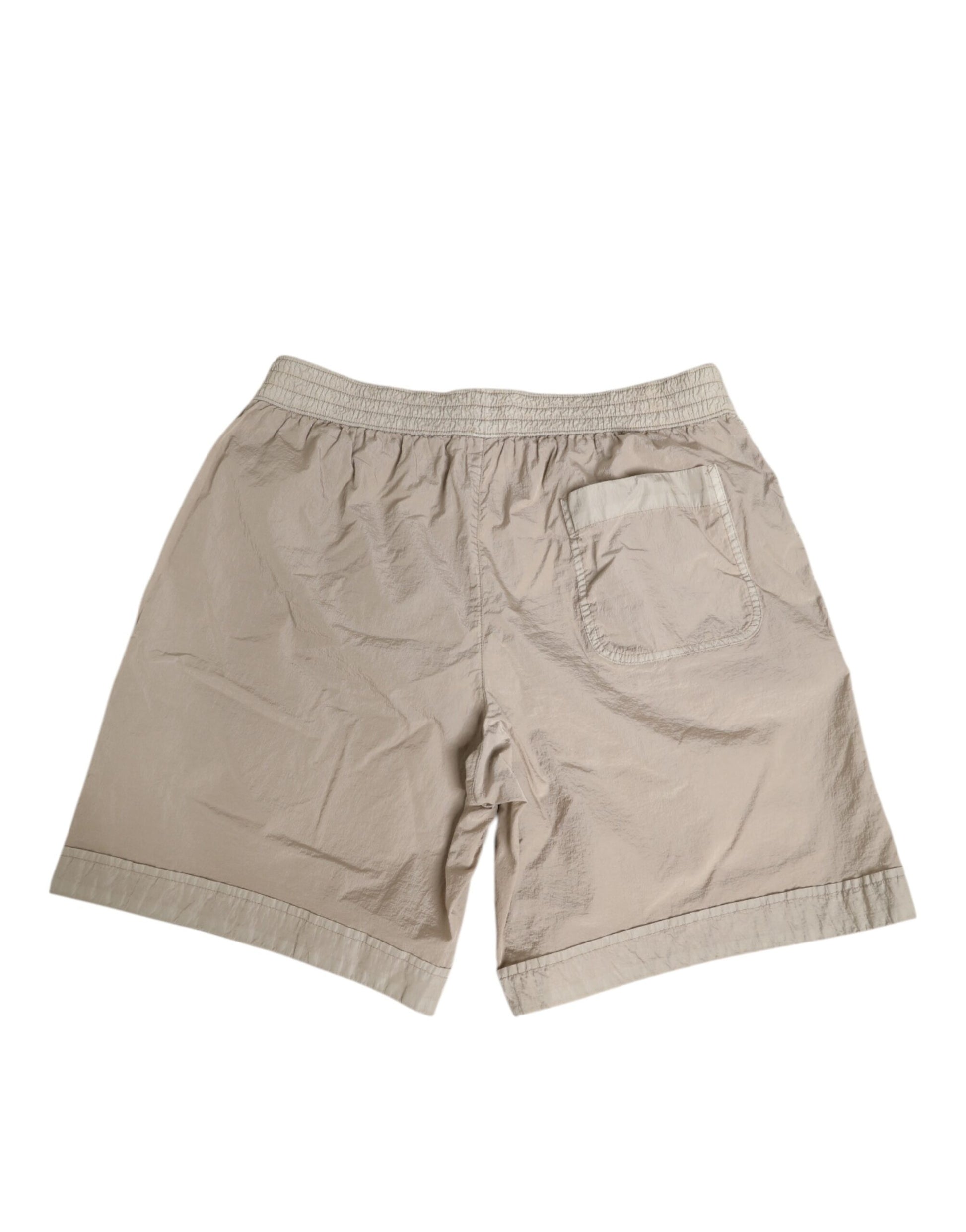 Beige Nylon Beachwear Men Boxer Short Swimwear