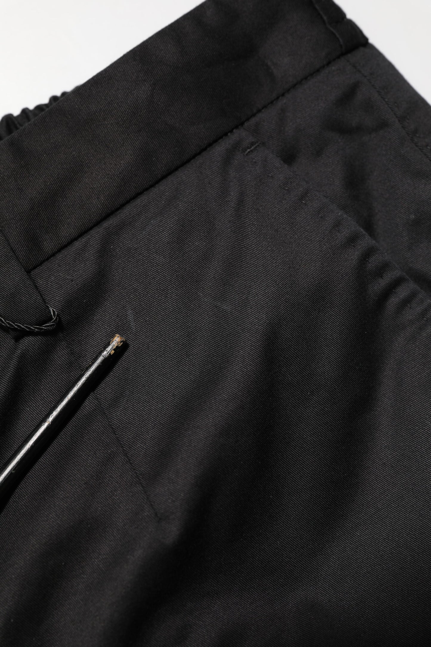 Black Cotton Tapered Men Formal Trousers Pants