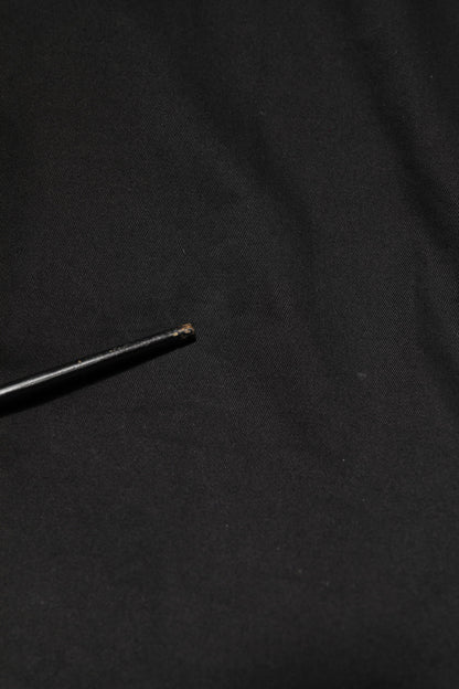 Black Cotton Tapered Men Formal Trousers Pants