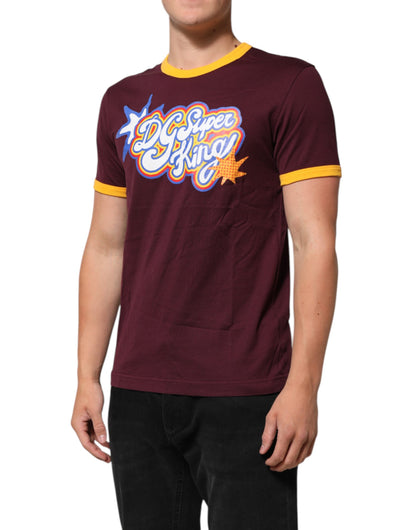 Burgundy Cotton DG Super King Logo T-Shirt