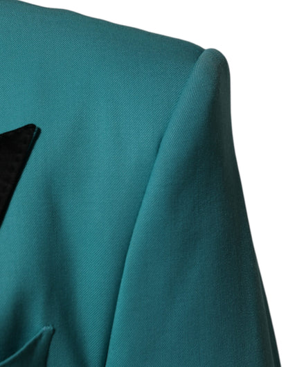 Cyan 3 Piece Wool Silk Blend Suit SICILIA