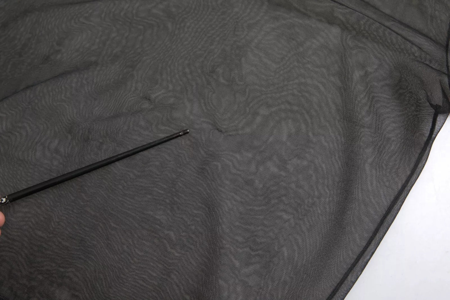 Black Mesh Turtleneck Sheer Blouse Top