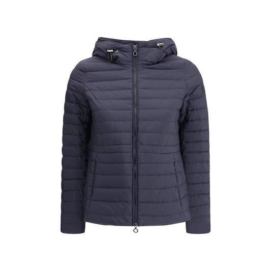 Blue Nylon Full-Length Jacket