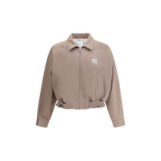 Bicolor Cotton Full-Length Jacket