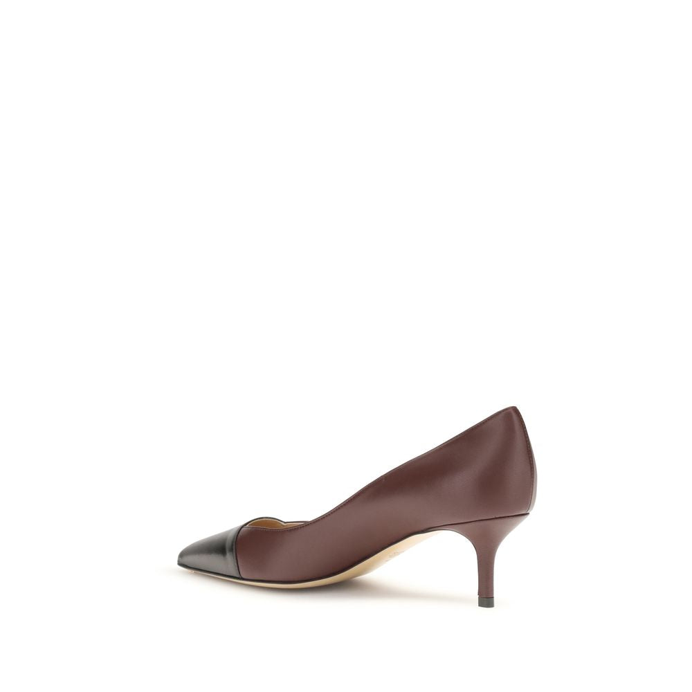 Multicolor Calf Leather Bos Taurus Mid Heel Pumps