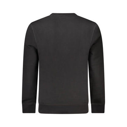 Black Cotton Men Sweater
