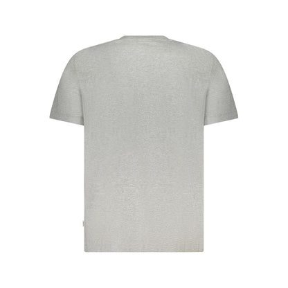 Gray Cotton Men T-Shirt