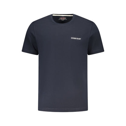 Blue Cotton Men T-Shirt