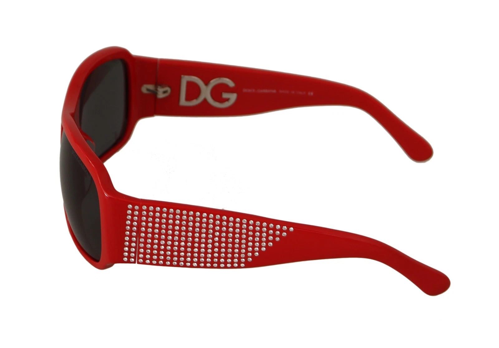 DG4027 Red Crystal Black Lens Shades Sunglasses