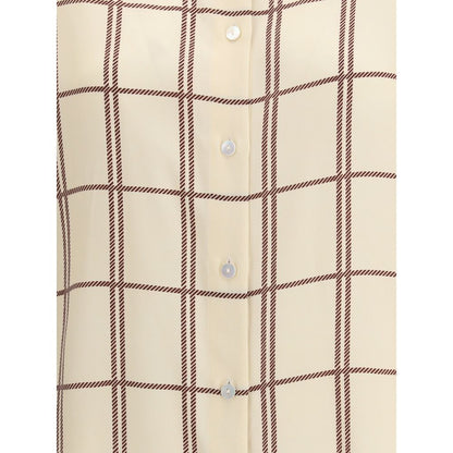Cream Silk Pattern Shirt