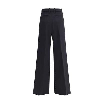 Black Wool Casual Pants