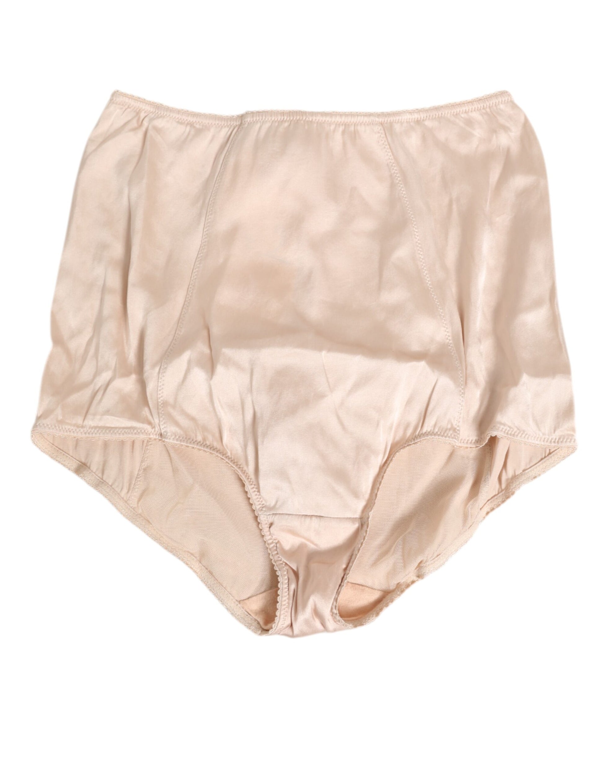 Beige Rosato Silk Satin High Waist Underwear
