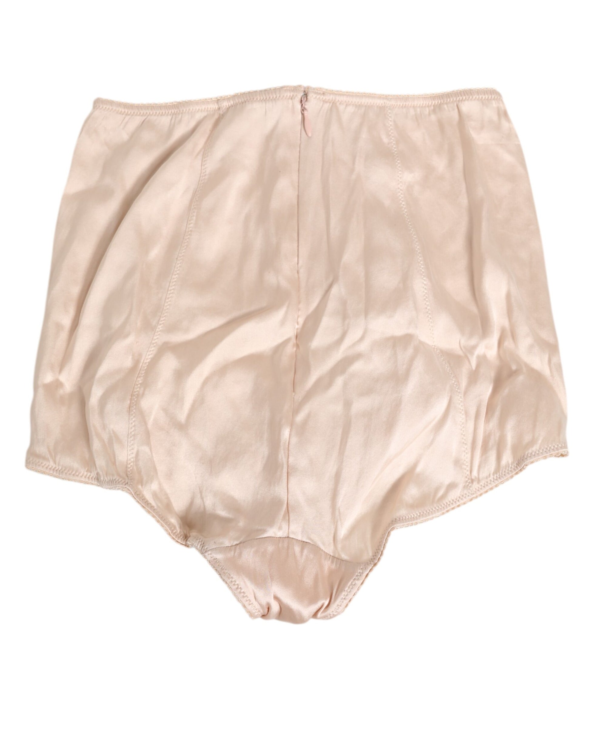 Beige Rosato Silk Satin High Waist Underwear