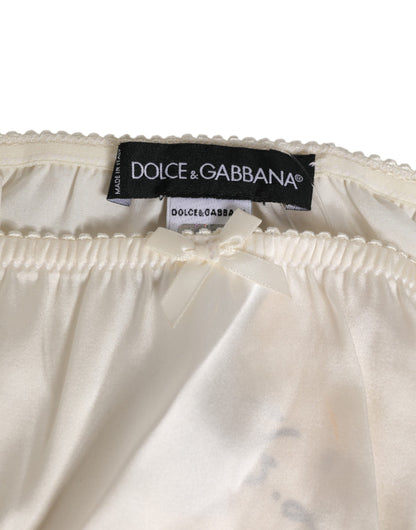 White Silk Satin Lingerie Panty  Underwear