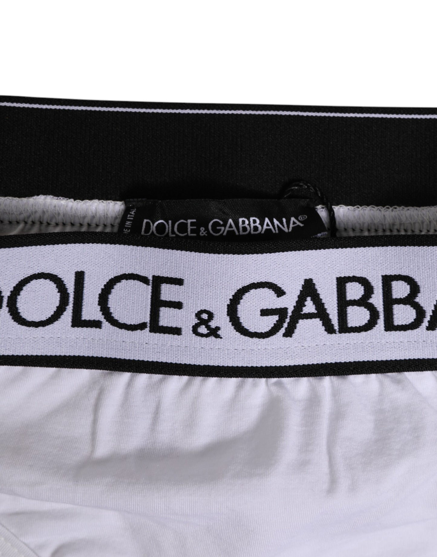 White Logo Waistband Modal Cotton Thong  Underwear
