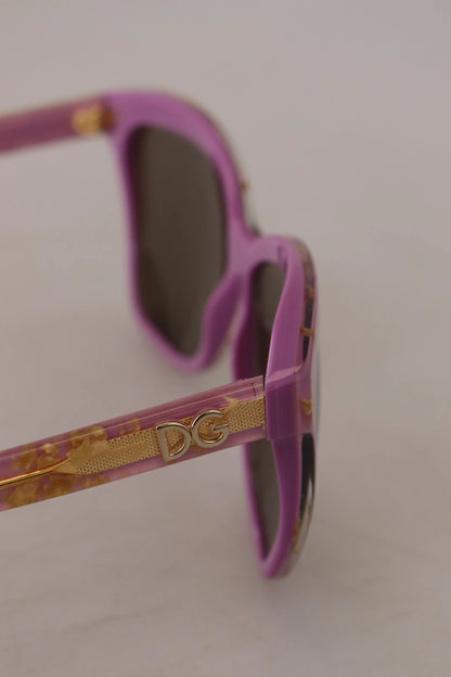 DG4251 Pink Gold Full Rim Rectangle Frame Shades