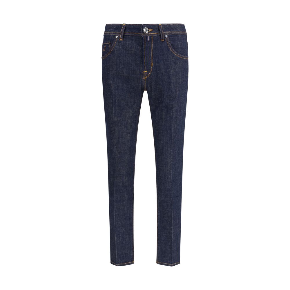 Blue Cotton Skinny Jeans