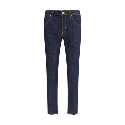 Blue Cotton Skinny Jeans