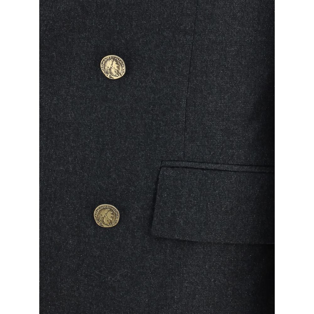 Bicolor Fleece Wool Suits And Blazer