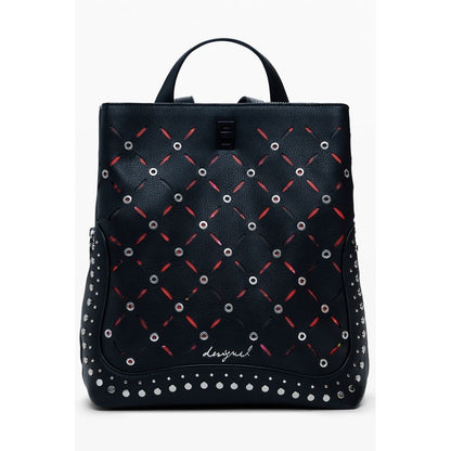 Black Polyethylene Women Backpack