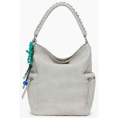 Beige Polyethylene Women Backpack