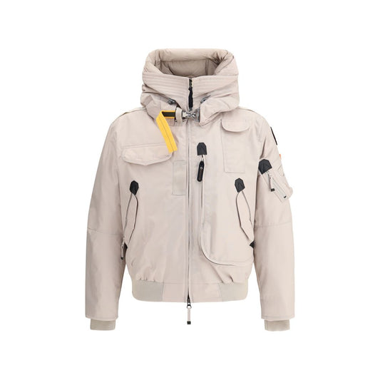 Beige Nylon Bomber