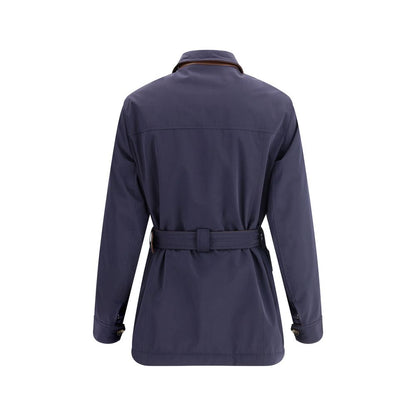 Blue Polyester Coat