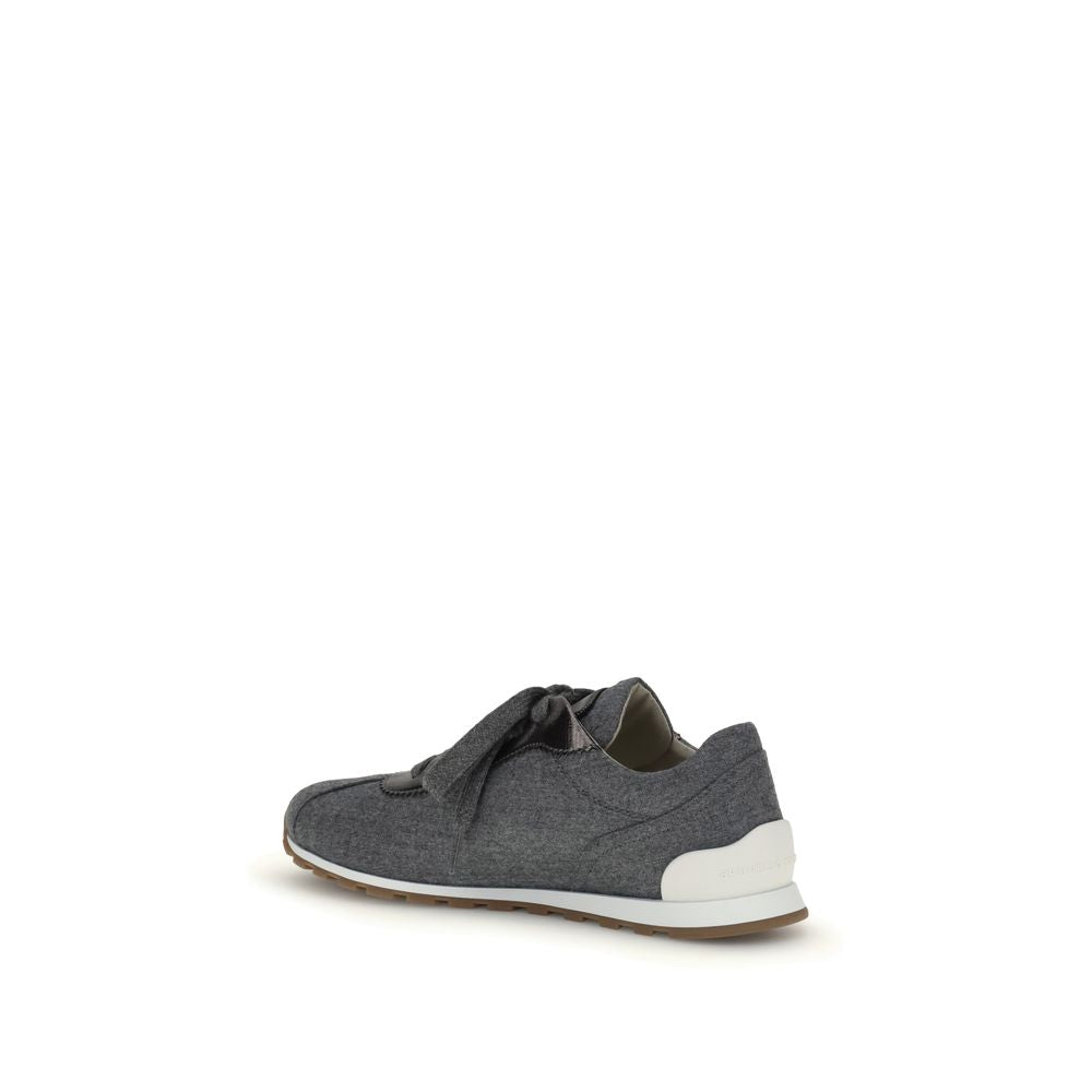 Gray Fleece Wool Athletic Sneakers