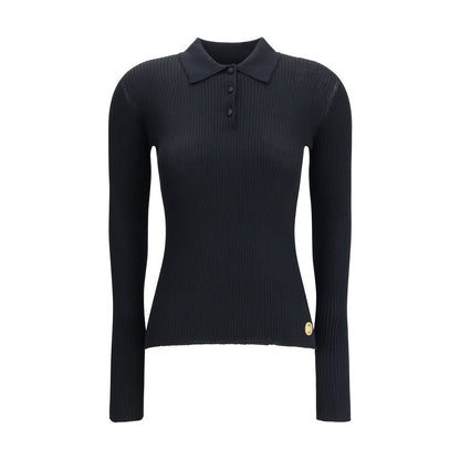 Ribbed Polo Sweater