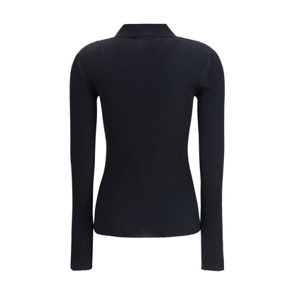 Ribbed Polo Sweater