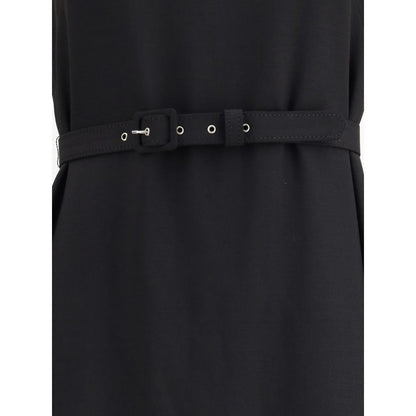 Black Polyester Casual Dress