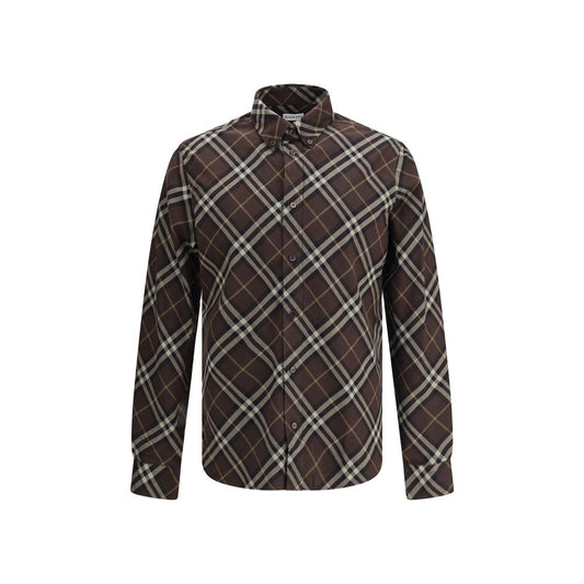 Brown Cotton Pattern Shirt
