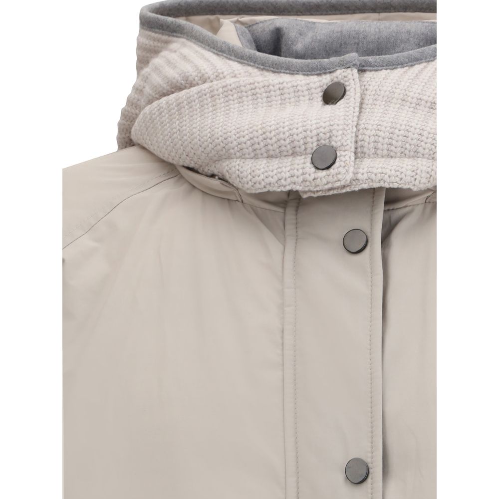 Gray Polyester Coat
