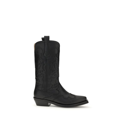 Black Recycled Leather Boots