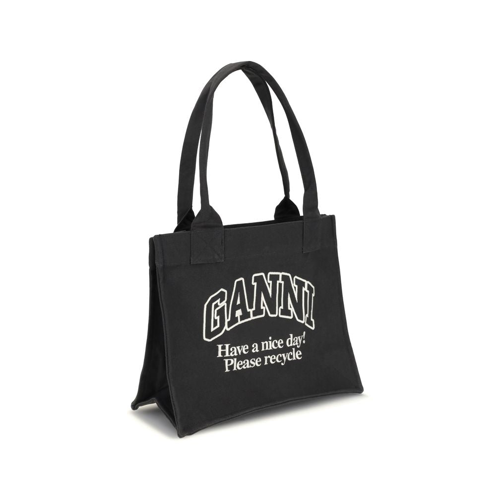 Black Cotton Shoulder Bag