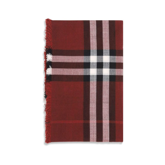 Reversible Check wool and silk Scarf