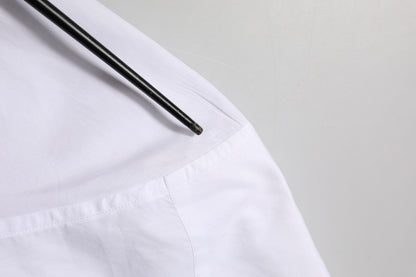White Cotton GOLD DGPatch Formal Dress Shirt
