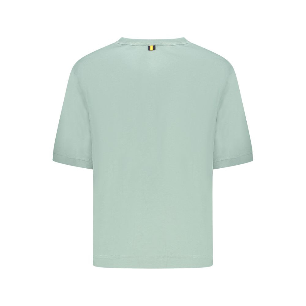 Green Cotton Women T-Shirt