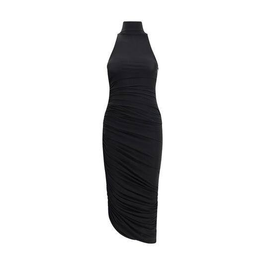 Black Acetate Casual Dress