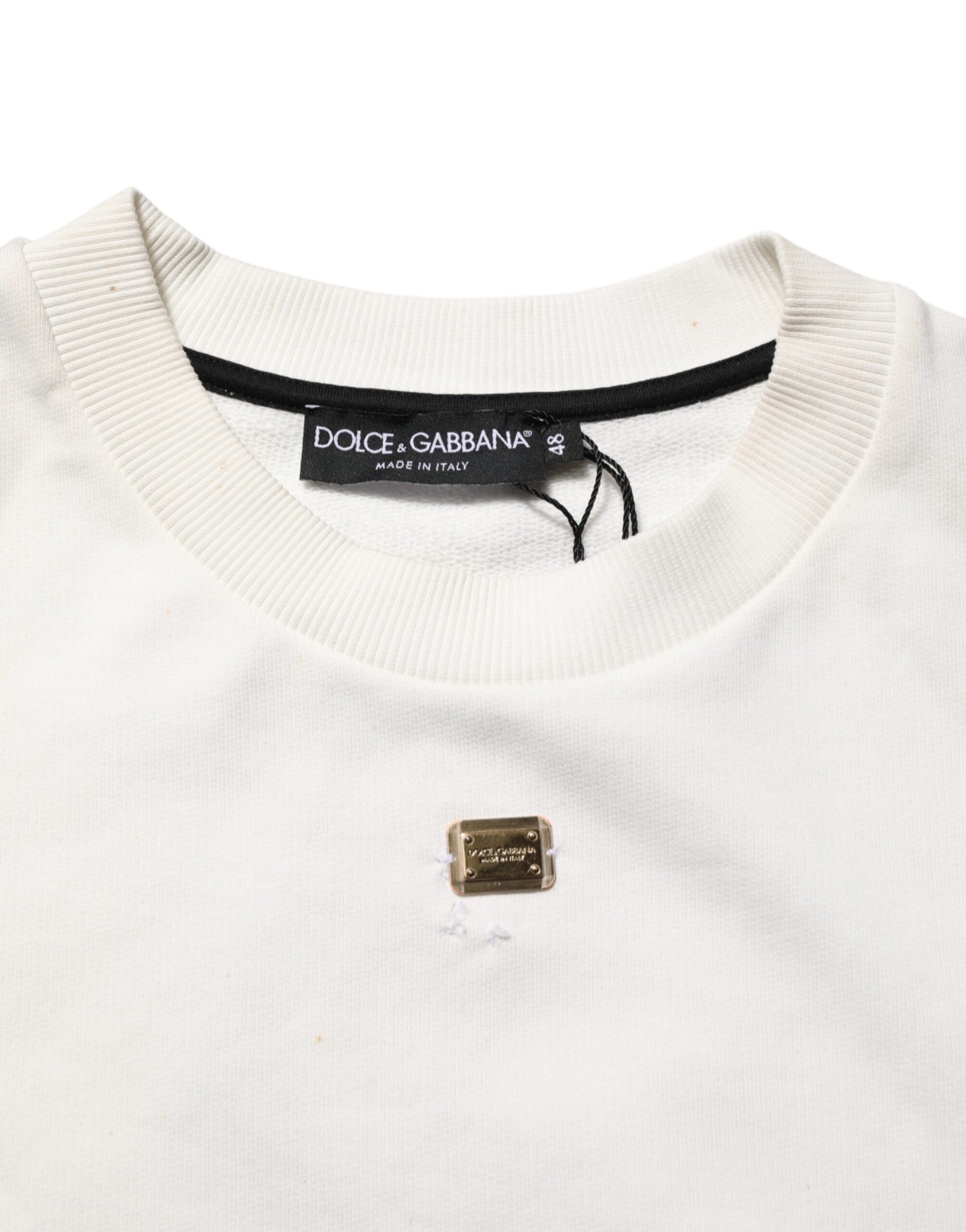 White DG Logo Crew Neck Sweatshirt Sweater