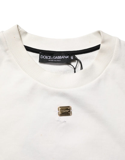 White DG Logo Crew Neck Sweatshirt Sweater