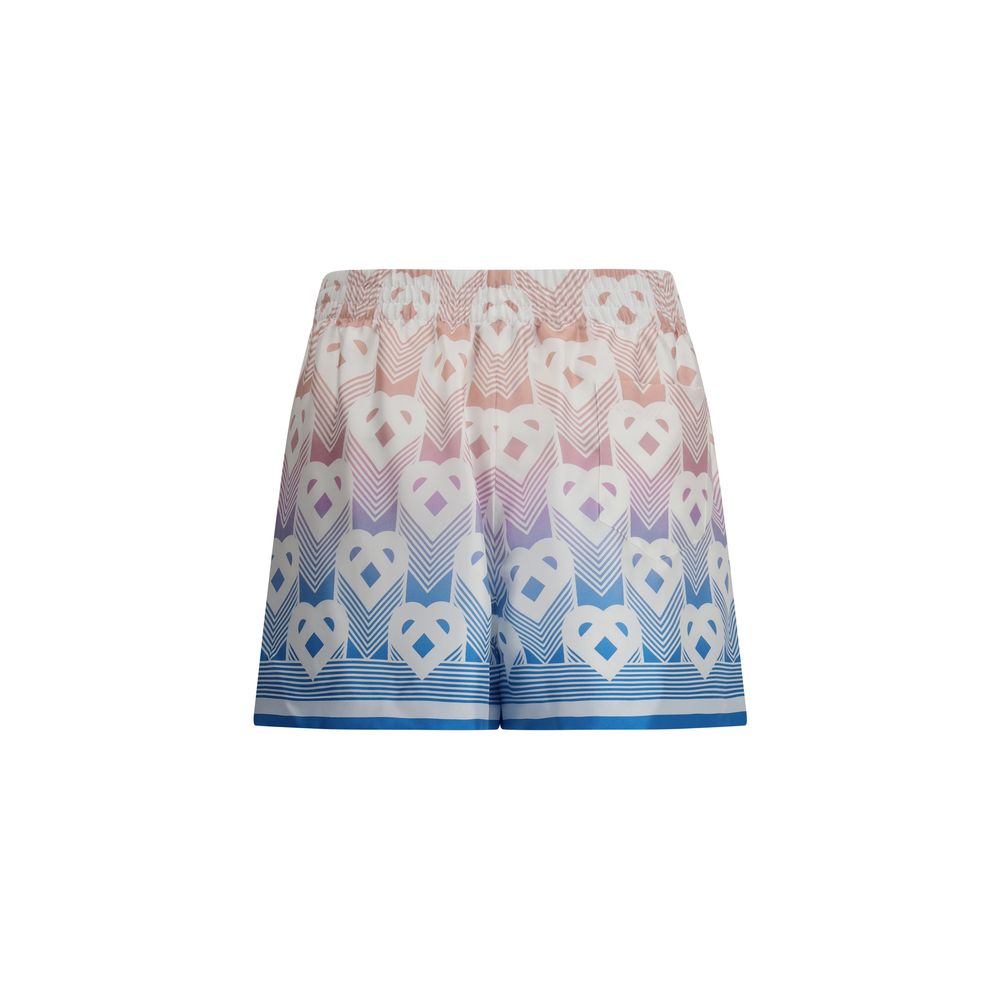 Multicolor Silk Bermuda Shorts