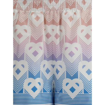 Multicolor Silk Bermuda Shorts