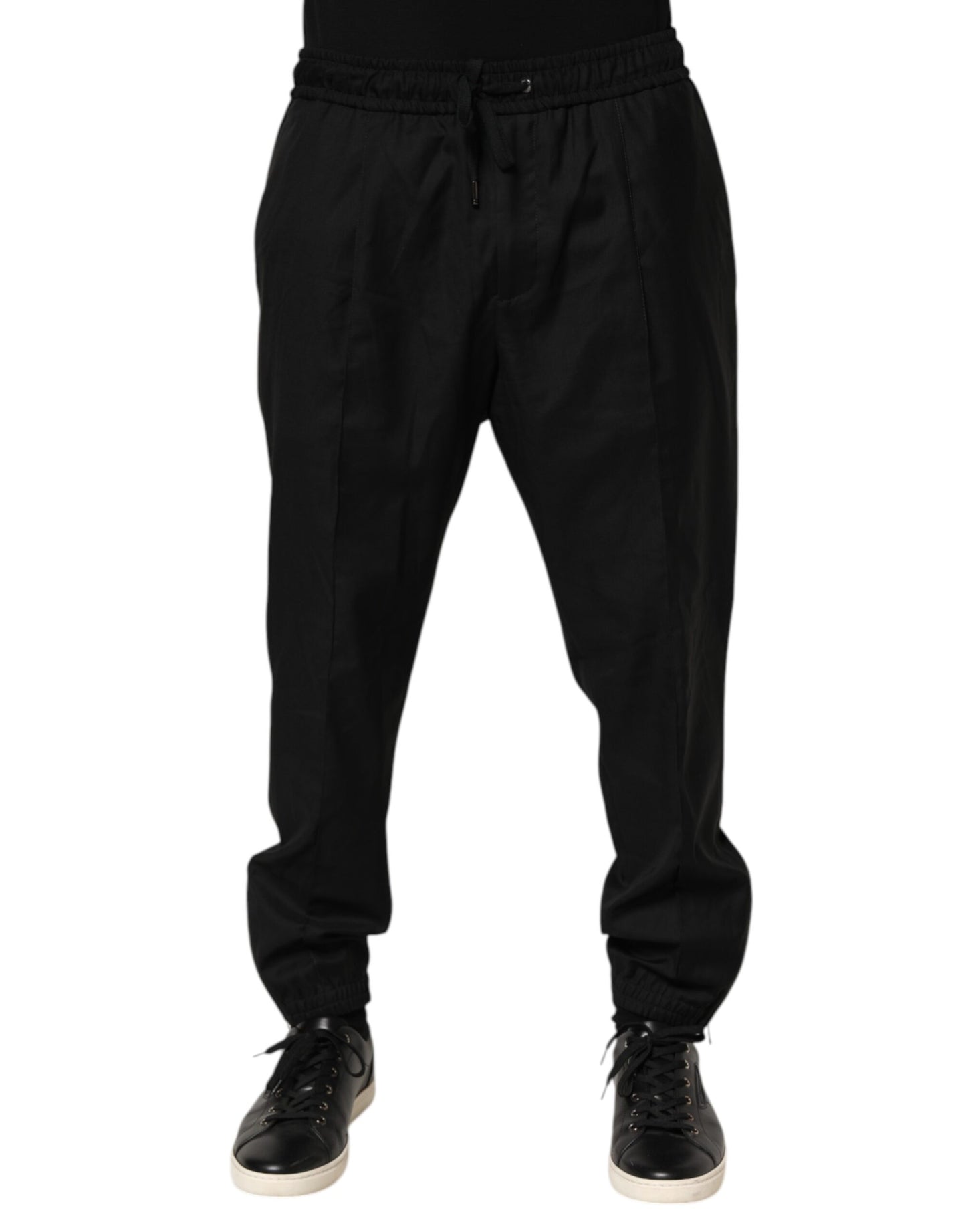 Black Drawstring Men Jogger Sweatpants Pants