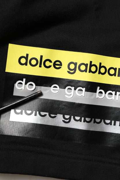 Black Cotton Mid Waist Casual Bermuda Short